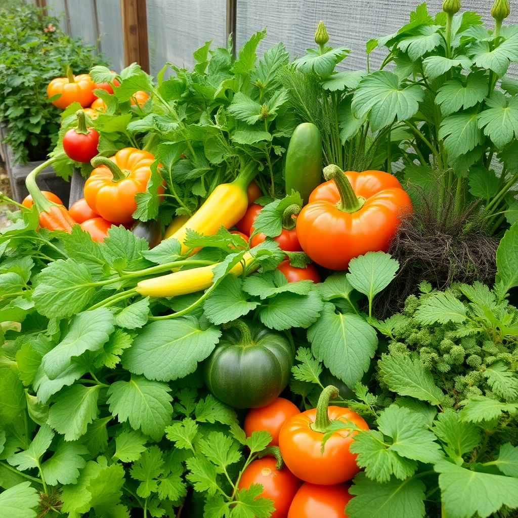 organic farm vegetables and herbs, fresh harvest, traditional slovenian farming, garden produce