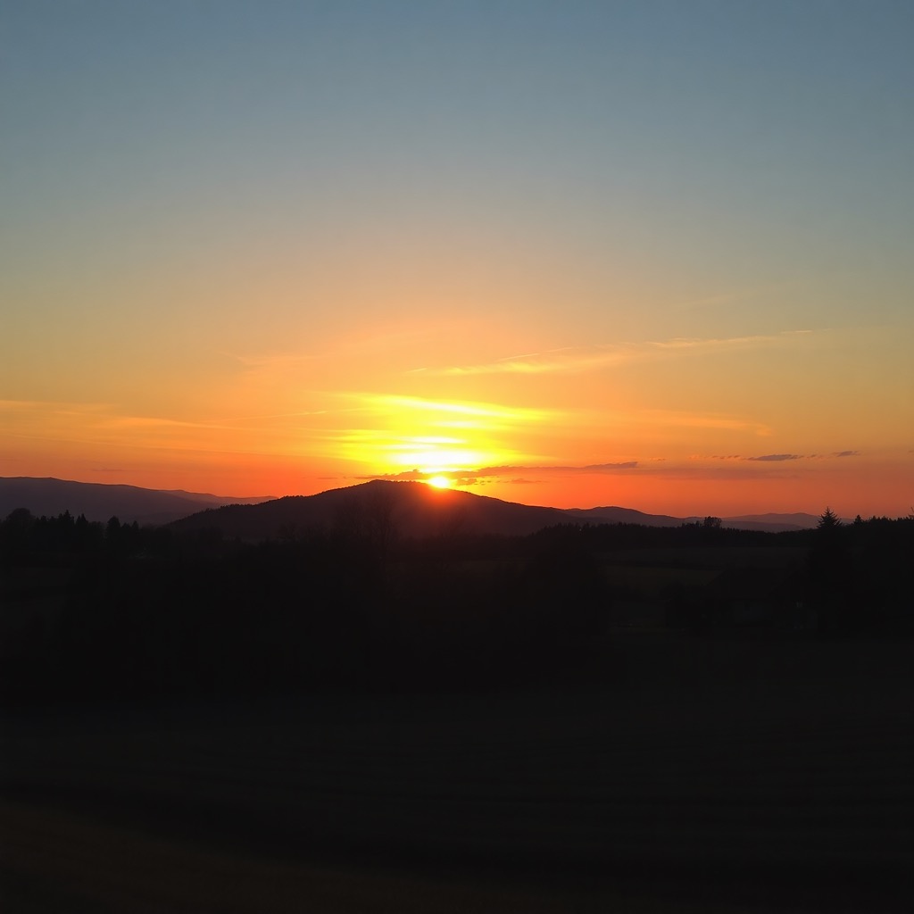 instagram stil fotografija sončnega zahoda nad slovensko kmetijo